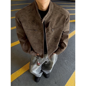 夹克外套男款秋冬美式复古vintage棒球服工装外套 JKW26图片