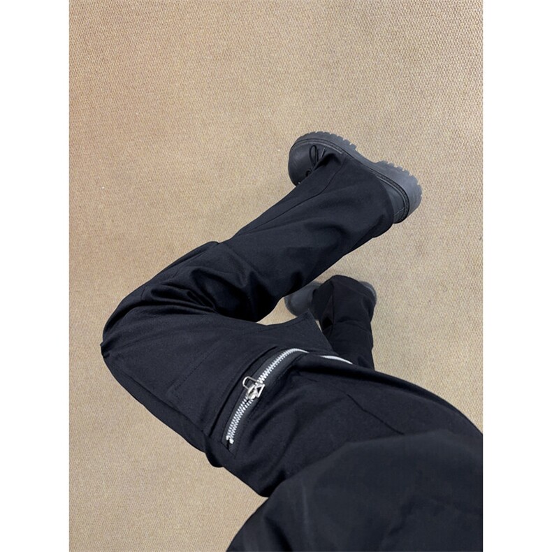 B221美式ins高街褶皱休闲弹力工装裤LK24159-P65控88，男装工装外套，电商B221