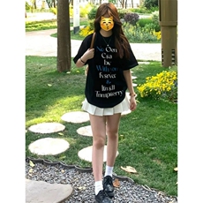 T0646-P25小众字母设计男女款纯棉字母印花短袖，男装T恤，星座617A-2