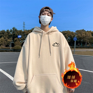 龙年新年卫衣 冬季美式加绒加厚连帽卫衣外套DL1816特P35加绒特40图片