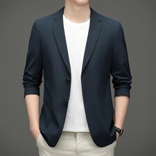 BZ2509钱塘2020-2秋季新款中年男士薄款纯色休闲西装外套P145，男装西服，钱塘207-2