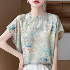 夏季常规2025年夏季宽松型短袖通勤休闲通勤，女装T恤，朝贺羊绒