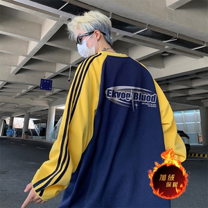 抖音得物供货 提供视频 秋冬重磅美式宽松织带圆领卫衣0763图片