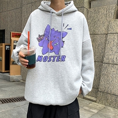 WY2087-P40纯棉连帽卫衣男大码运动帽衫宽松薄外套男，男装卫衣，电商A040