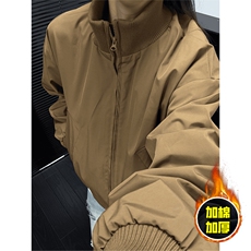 现货冬季美拉德立领飞行夹克廓形高街棒球服加棉加厚棉衣外套，男装夹克，电商A443