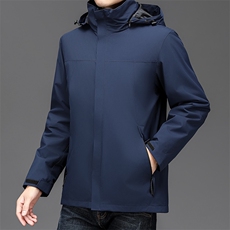 NN2308钱塘2020-3商务百搭简约冬季厚款翻领中年男士棉衣外套P155，男装棉衣，钱塘207-3