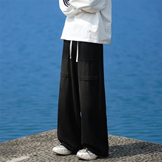 大口袋设计牛仔裤男秋季新款美式潮牌宽松直筒裤子-A1155TP50控70，男装牛仔裤，电商B241