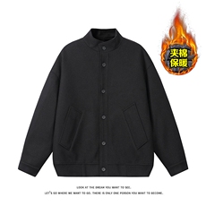 冬季老钱风重磅夹棉呢子夹克保暖棉服男士毛呢外套J7352-特价P85，男装夹克，电商A007