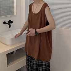 ins夏季男生宽松坎肩篮球背心运动无袖t恤韩版嘻哈百搭BX191-P22，男装背心/马甲，星座1008