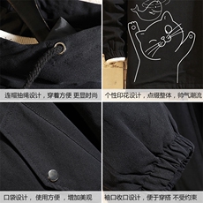JK41133-P85加绒款P115纯棉连帽夹克男士大码工装夹克男外套男，男装夹克，电商A040A