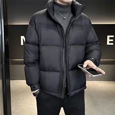90%标白鸭绒2025冬季高品质无胆穿刺宽松羽绒服外套M675-P360，男装羽绒服，电商A413