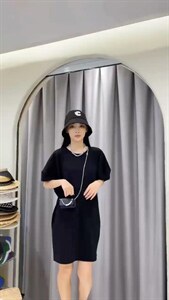 带包包 背后镂空蝴蝶结连衣裙,女装连衣裙,泰靡(1F)