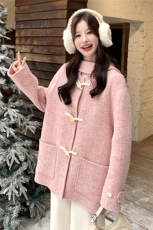 双面羊绒【现货】70毛粉色双面呢231-0211-P275-控385，女装双面呢大衣，琦鑫阁（原依鑫阁）