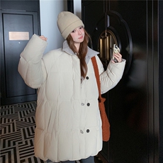 米白色立领加厚80绒羽绒服2C167-898-P335-K458，女装羽绒服，2C167