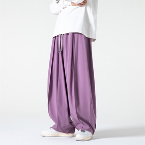 春夏 大码港风男女中性日系宽松工装长裤阔腿裤灯笼裤潮 K230/P70图片