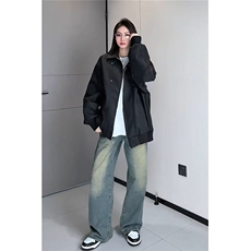 2026春秋痞帅外套男ins高街潮牌港风日系原宿风韩版潮流宽松夹克，男装夹克，星座506A