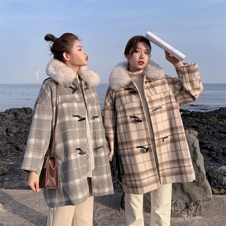已出货8511B-8032020冬季新款中长款毛呢外套,女装毛呢外套,惟卡贝娜