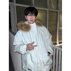 A454-P138派克服棉衣外套加厚工装大毛领棉服男女同款，男装棉衣，星座911