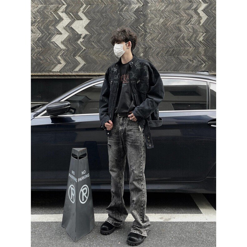 【有货】K12CC-特P78美式高街短款外套男痞帅解构夹克,男装夹克,星座1007（原301D）