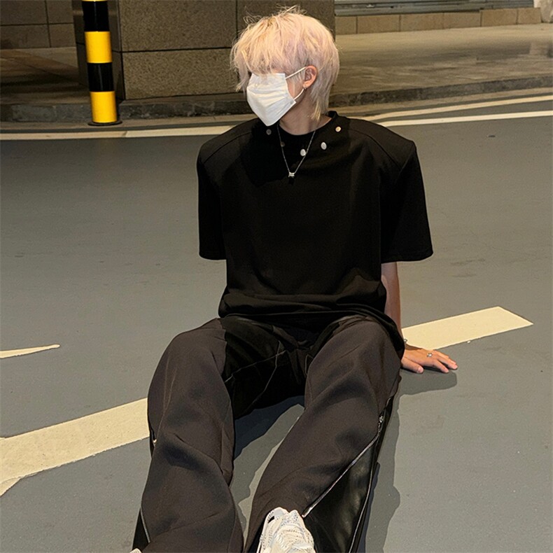 260克重垫肩短袖男美式高街重磅男士T恤A210A-TX01-P40,男装T恤,电商A210A