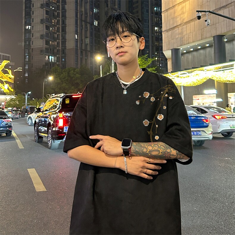 量大优  供视频  重磅麂皮绒短袖T恤男 JPDX216-特P19图片