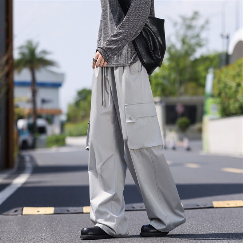 外景高街弯刀裤休闲纯棉宽松复古水洗棉工装裤A406KZ2531特P58,男装休闲裤,星座309（原A406）