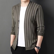 新款针织单排扣开衫男春秋季商务休闲时尚外套中年男士卫衣，男装卫衣，电商B212（原钱塘6029）