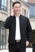 B-N9953男士2023年秋季新款长袖中老年休闲拉链夹克棒球领潮流P63，男装夹克，电商B360
