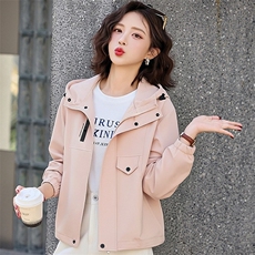 （现货）时尚超好看外套女休闲连帽减龄短款百搭上衣，女装短外套，韩蔻秀