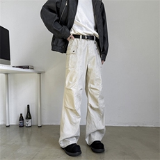 2025新款美式复古宽松工装直筒裤休闲长裤口袋现货K8527-P55，男装工装外套，星座512-3