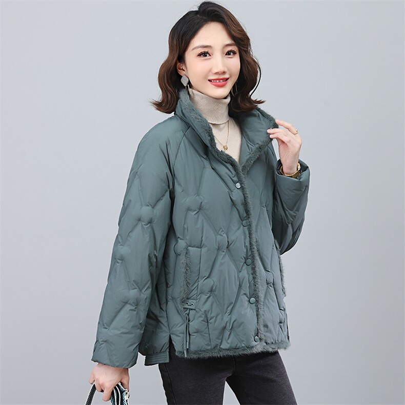 全年现货2023冬季新款羽绒服洋气白鸭绒外套,女装羽绒服,忆绮罗