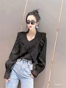 蕾丝花边小衫图片