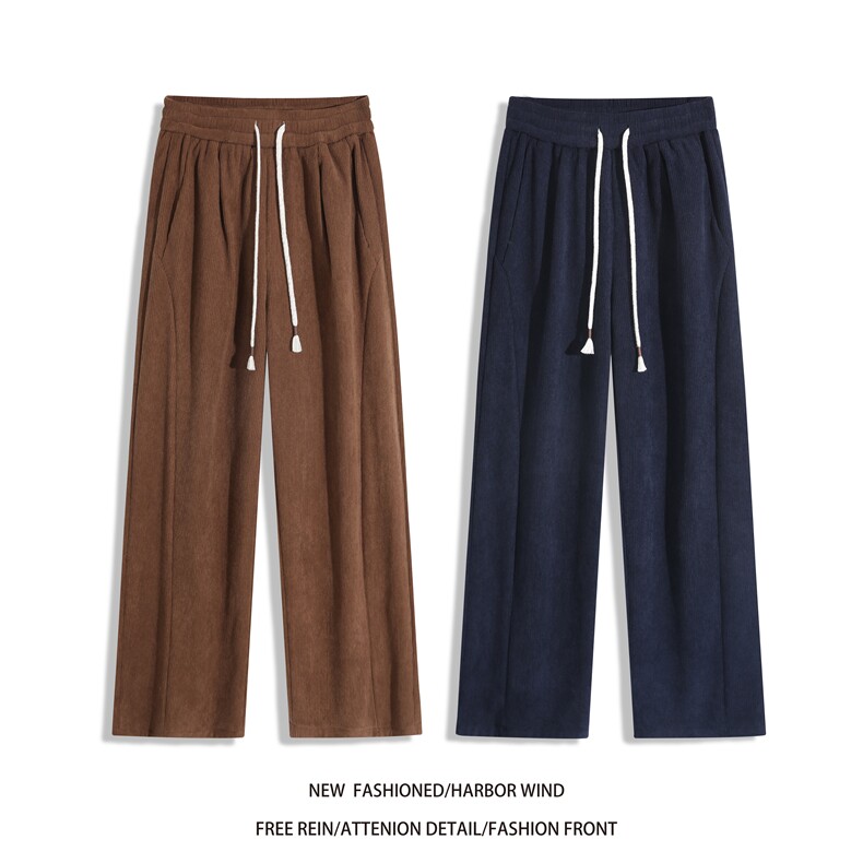 2025冬季美式拼接设计加绒灯芯绒休闲裤B315-K25927JR-特p40控78,男装卫衣,电商B315