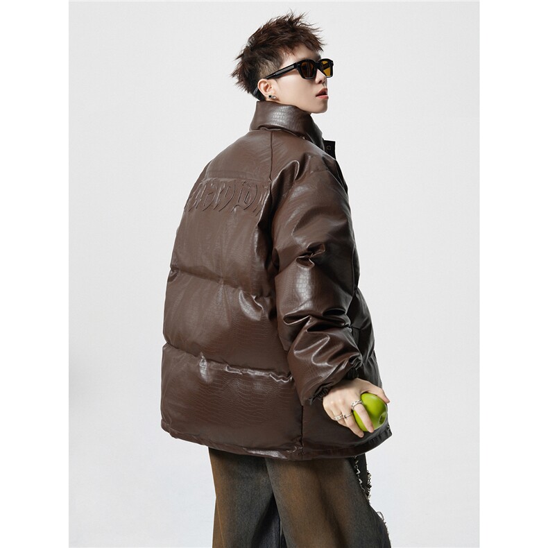 鳄鱼纹钢印字母大码M-5XL棉衣男MY77093P120控168抖音控198，男装棉衣，星座227-7