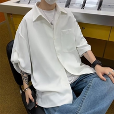 夏季新款衬衫潮流慵懒男方领衬衫P36，男装衬衫，星座1116-2