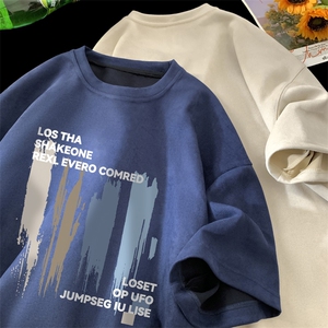 量大优 供视频 重磅麂皮绒短袖t恤男 JT540-特p19图片