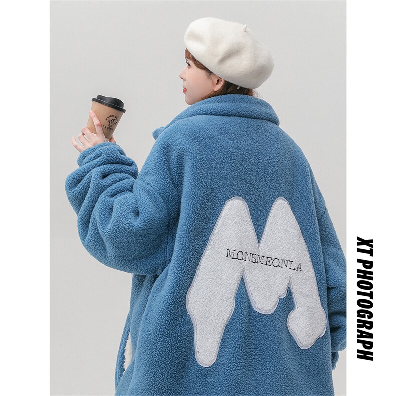 羊羔毛棉衣外套加厚棉服夹克厚港风日系棉袄1016-1W57P118K158,男装夹克,星座1016-1（原电商B408-1）