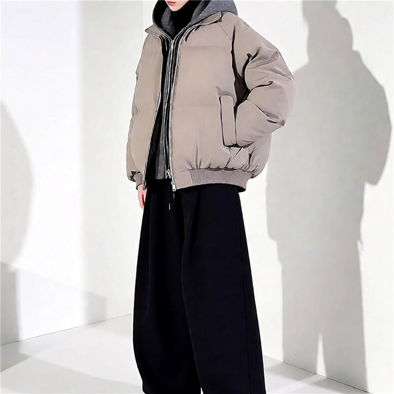 MY29-特P78美式假两件pu皮短款棉服冬季加厚工装棉袄连帽外套,男装皮衣,星座1811B