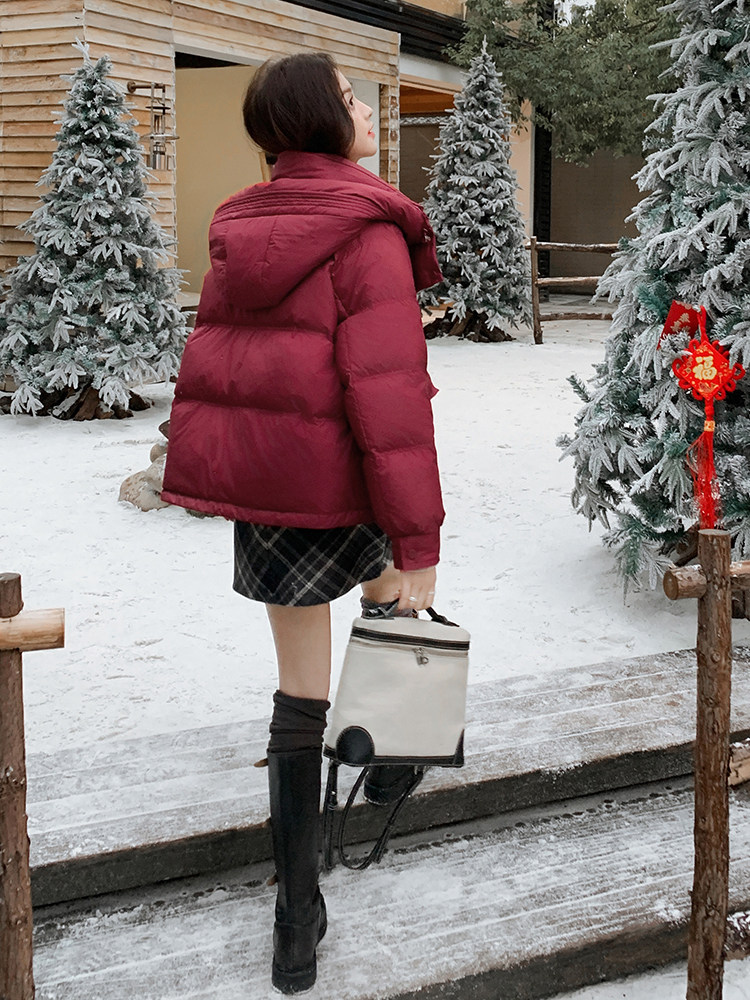 现货已出时尚显瘦短款羽绒服-保暖轻便-冬季必备,女装羽绒服,辉煌依升