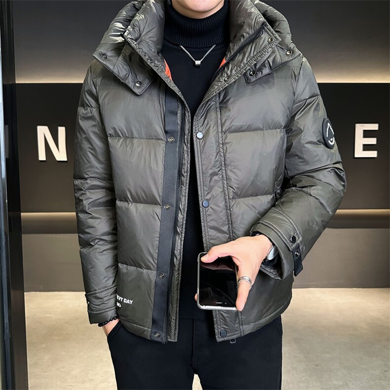 男士羽绒服2026冬季新款连帽高级感加厚保暖白鸭绒工装外套百搭,男装羽绒服,钱塘6003（原4033）