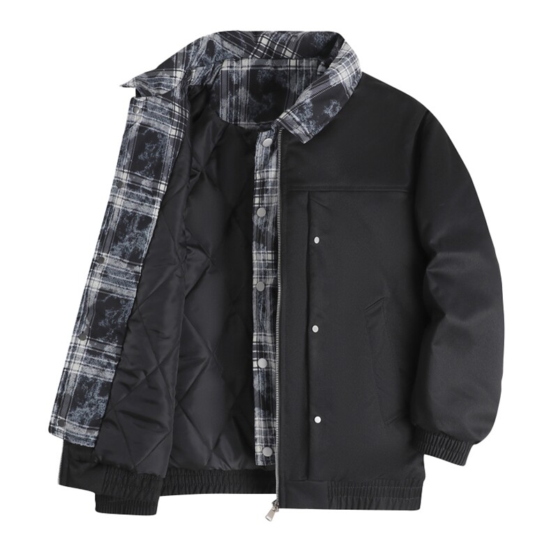 现货上新加棉加厚假二件寸衫夹克大码棉衣JK28988-P90控138,男装夹克,星座301B-2（原A443-1）