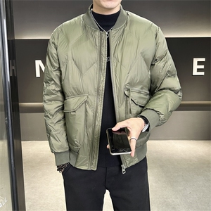 白鸭绒店主风冬季棒球领羽绒服男士休闲外套男YR58153-P155图片