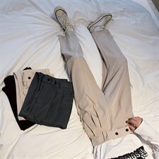 垂感西裤男宽松直筒裤韩版裤子阔腿休闲裤九分西装裤潮XK209-p35，男装西裤，星座1008-1