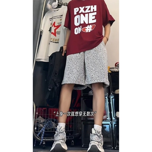 夏季美式高街cleanfi休闲运动五分短裤货号DK25152特P25图片
