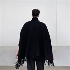 新款高领针织衫男圆环装饰流苏斗篷毛衣A452--MY25，男装针织衫/毛衣，电商A452