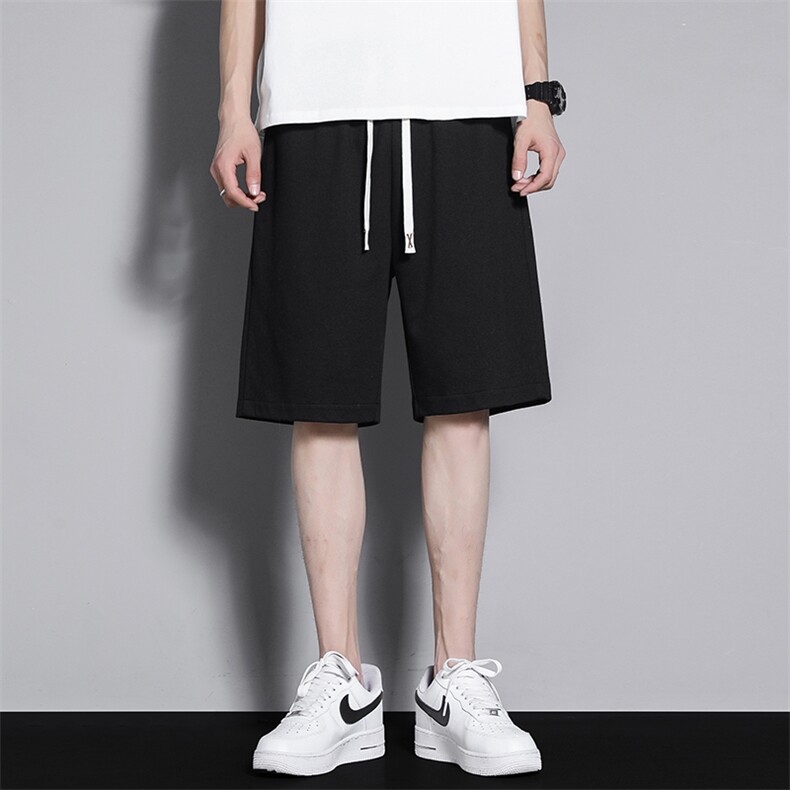 冰氧仿棉短裤男宽松潮YOA景纯色百搭五分裤运动短裤CK2411-P26,男装牛仔裤,星座717