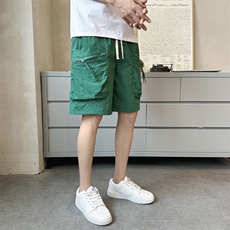 抖音速干斜拉链口袋五分裤男工装短裤DS-A329-K915-P38，男装牛仔裤，电商A329