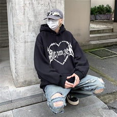 冬季新品加厚连帽宽松卫衣XZ203-W661加绒-P58，男装卫衣，星座203