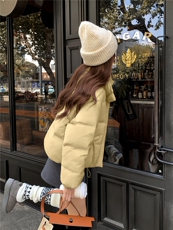 现货新款独特超好看短款羽绒服女款冬季立领面包服小个子羽绒外套，女装羽绒服，网红馆