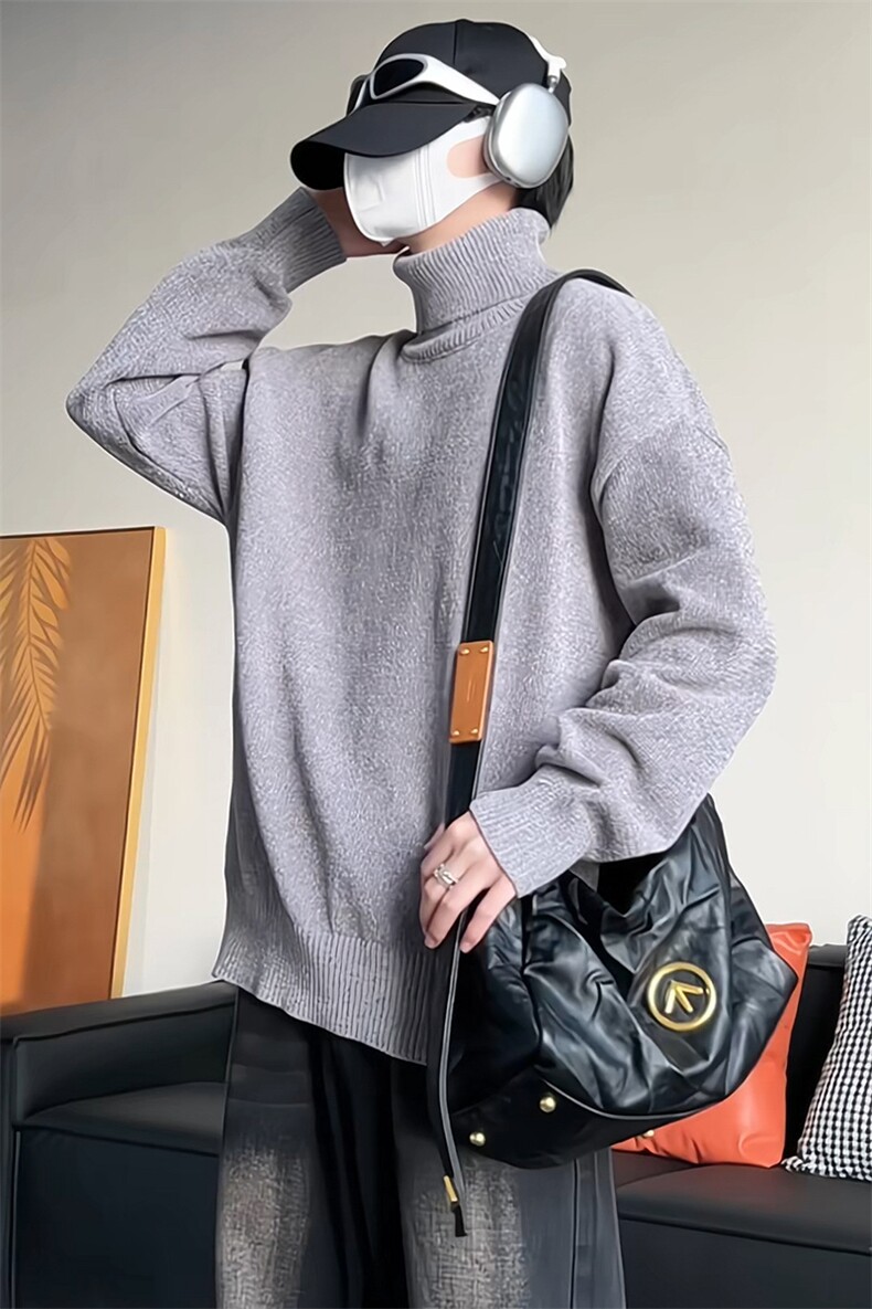 高领毛衣男针织衫纯色内搭打底衫KD649-P45,男装针织衫/毛衣,电商D312-1